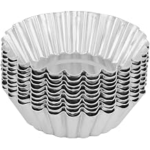 10 Pcs Egg Tart, 70 mm Aluminum Alloy Cake Tart Cookie Muffin Pudding Tin Pan Baking Tools