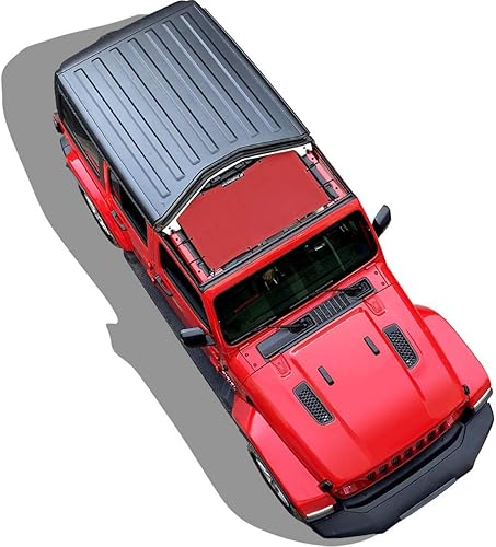 Miniatura 48 de Shadeidea - Parasol para Jeep Wrangler JL Unlimited (2018-2023) de 2 puertas y 4 puertas frontales, pantalla de malla negra para parasol JLU SAHARA