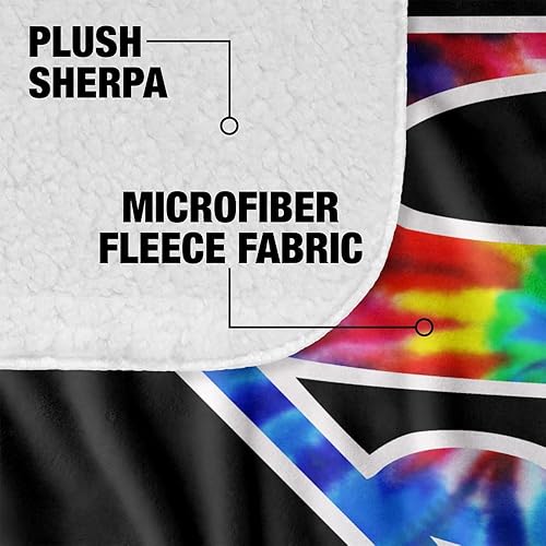 Miniatura 4 de Superman - Manta de 50 x 60 pulgadas, diseño de teñido anudado con logotipo de Superman sedoso al tacto, manta de sherpa súper suave