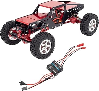 C32366RED Complete Alloy Conversion Kit w/Roll Cage, Servo, ESC, Motor for Axial SCX24 C10