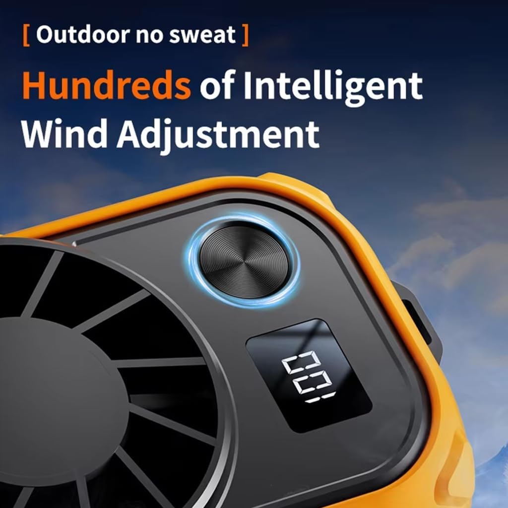 Cooling Fan 6000mAh Clip Fan ABS Texture Suitable for Travel Camping Fishing