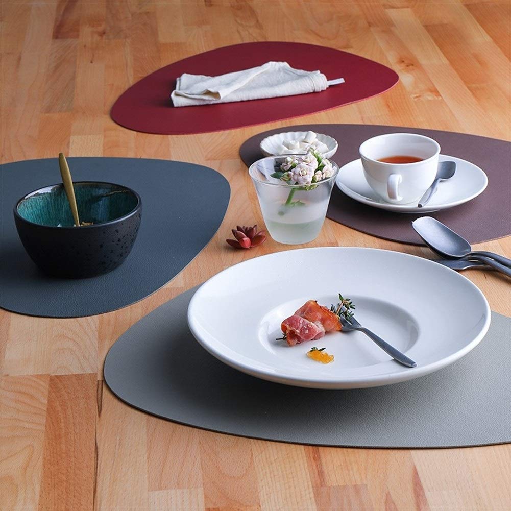 Podkładka w kształcie kropli Premium PU Mata na stół Mata na stół w kawiarni Bar Counter Mat Ceramiczna podstawka Podkładka pod garnek do zupy Czterokolorowa podkładka (szary # 1)