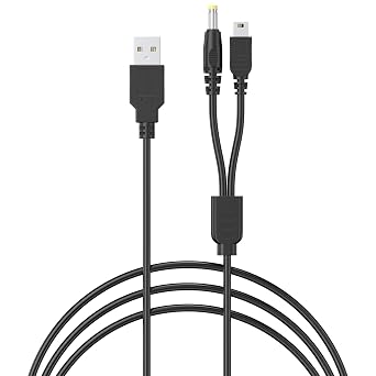 120CM USB PSP Charger Cable for PSP 1000/2000/3000/PS3 Charging Cable, 3.3ft 2 in 1 USB Data Charger Cable Lead for PSP 1000 2000 3000