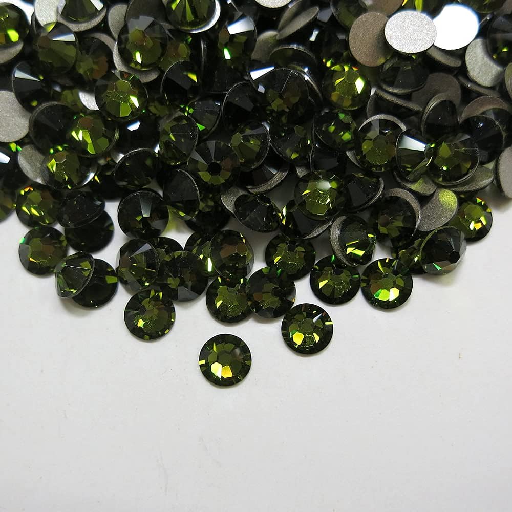 1440 Pieces SS5 Preciosa Maxima Czech Crystal Flat Back 438 11 615, Rhinestones for Crafts, Olivine
