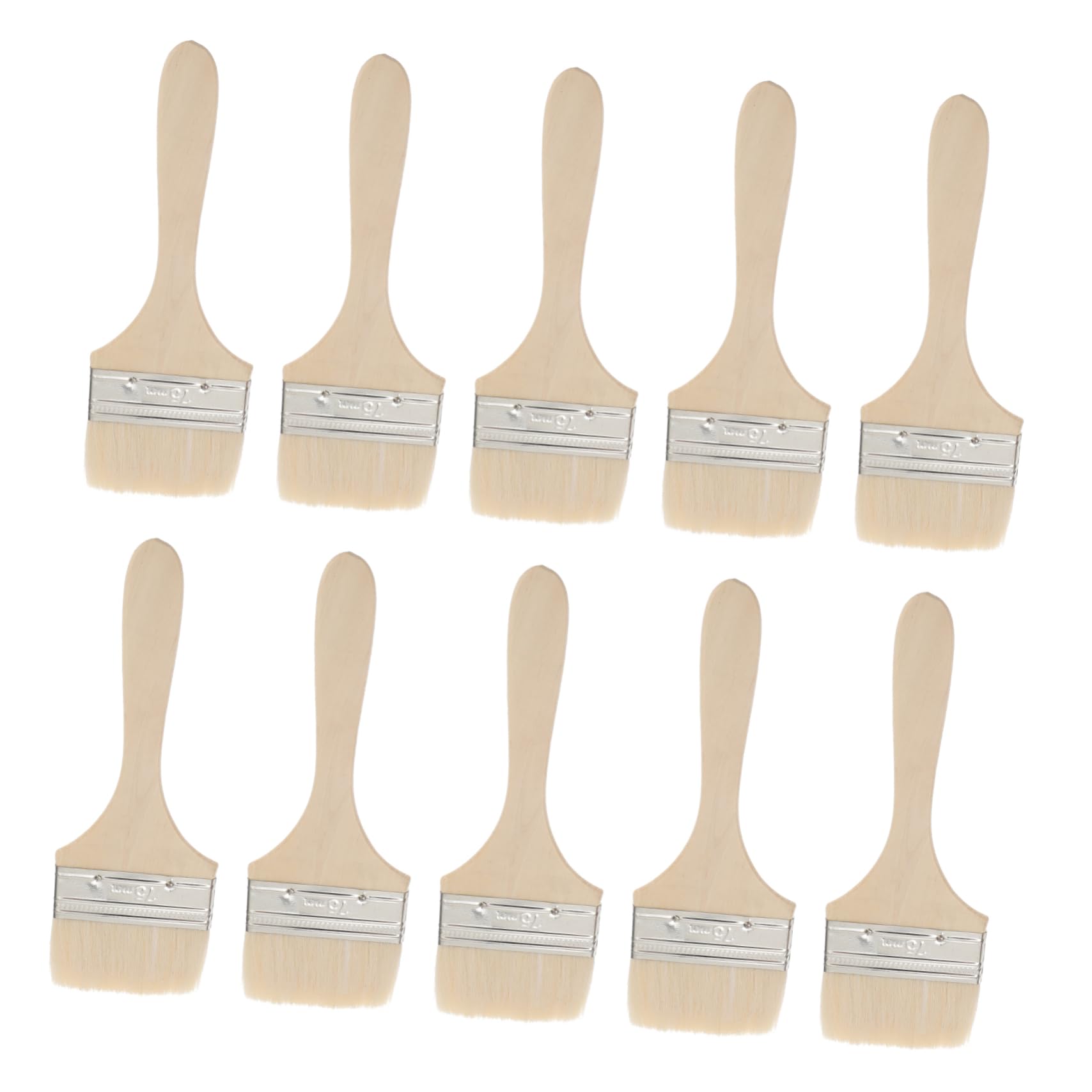 OSALADI 10Pcs Professional Thickened Chip Brush for Painting Barbecue and Grilling Brushes with Soft Hair for Smooth Application and Easy Cleaning