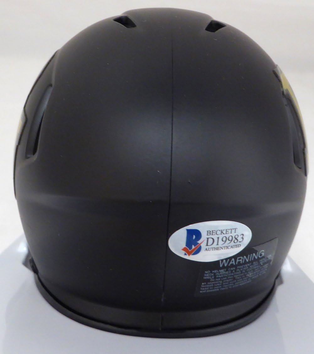 Josh Gordon Autographed Baylor Bears Matte Black Speed Mini Helmet Beckett BAS