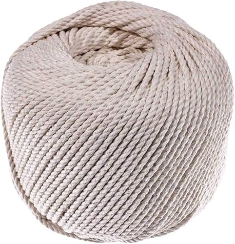 Miniatura 7 de Cuerda de algodón de 3 hilos (0.059in x 400 pies)  línea de masón, línea de tiza y cuerda de Sena, sostén los nudos de forma segura