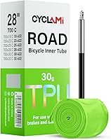 Vista 9 de 1/4-Pack CYCLAMI TPU Inner Tubes 700 x 18-32c 700c Inner Tubes Ultralight 30g Bike Tube with 45mm/65mm/85mm Presta Valve for Road Bike Tubes(Include