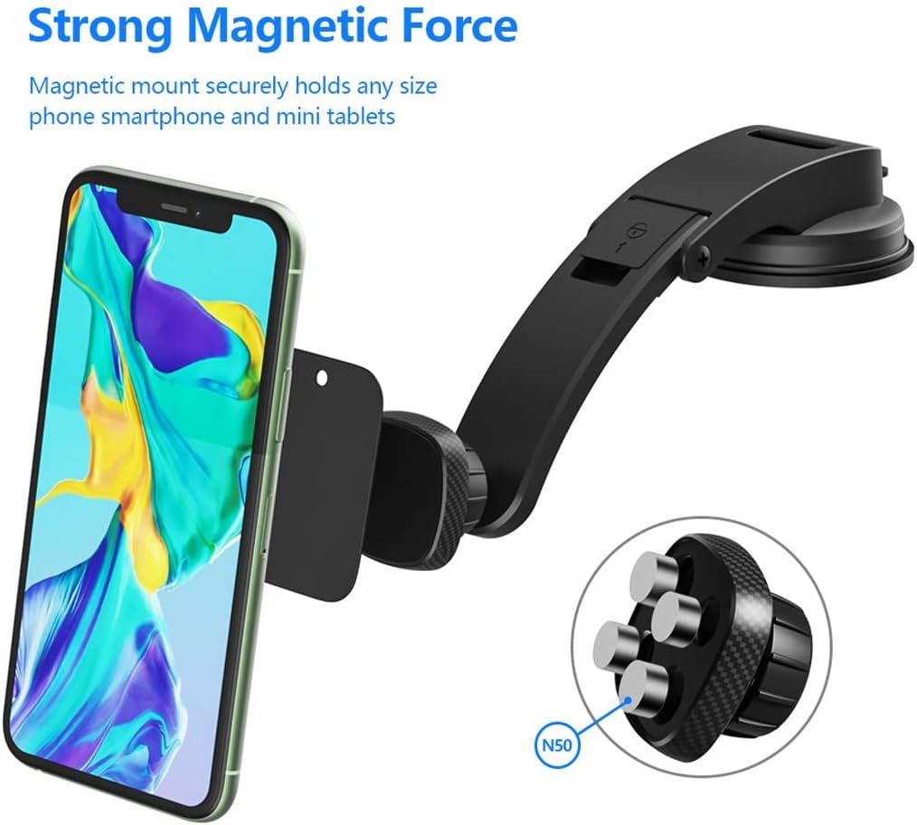 viby magnetic car phone mount for vehicle dashboard 360 adjustable standcell phone automobile cradles with strong magnets