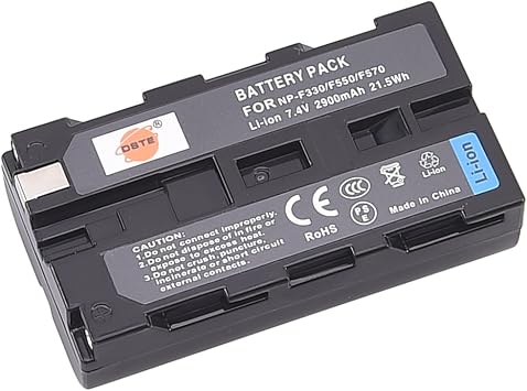 DSTE NP-F550 Battery Compatible Sony CCD-RV100 CCD-RV200 SC5 SC9 TR1 TR940 TR917 Camera CN-160 CN-216 CN-304 YN 300 VL600 LED Video Light and NP-F330 NP-F530 NP-F570