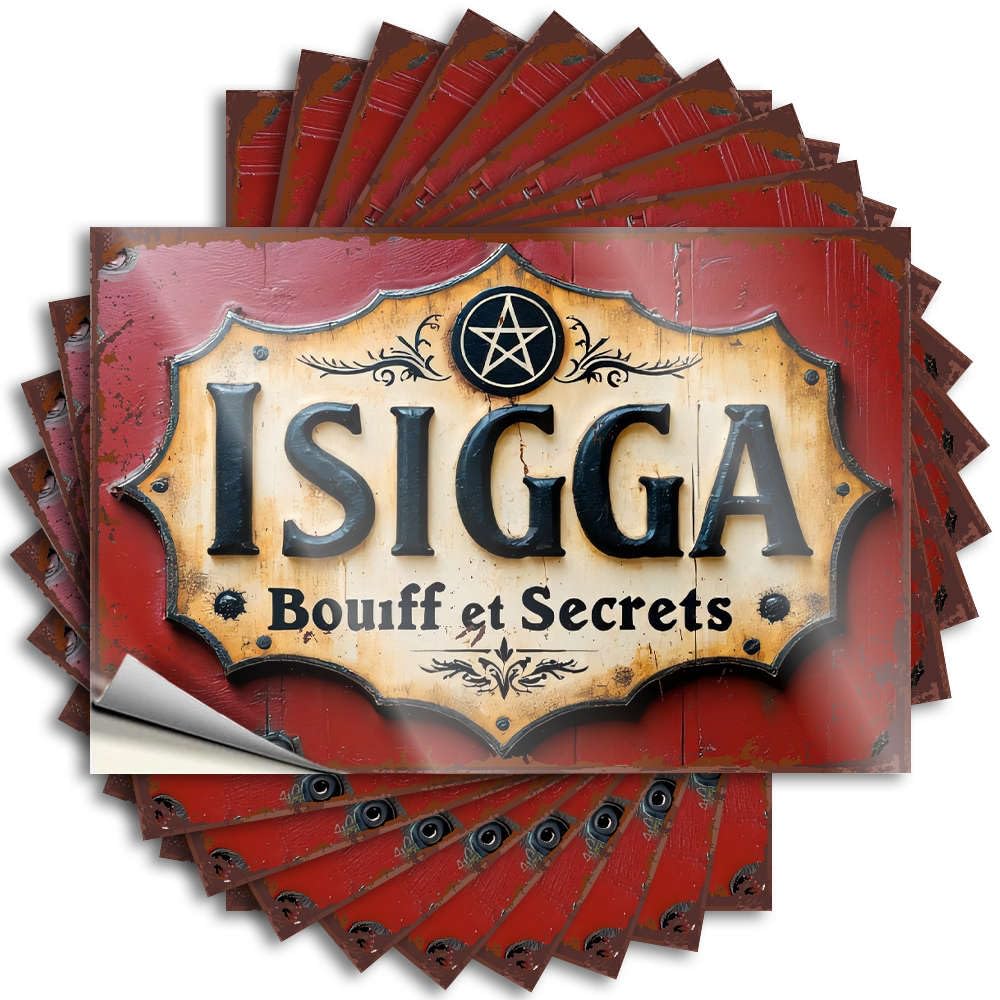 Sticker Stuff for Teens Custom Stickers, Laptop Waterproof Isigga: Where Secrets Bouill Et for Hydro Flask | New Vinyl Decals for Men Holiday Gift(12X18CM)