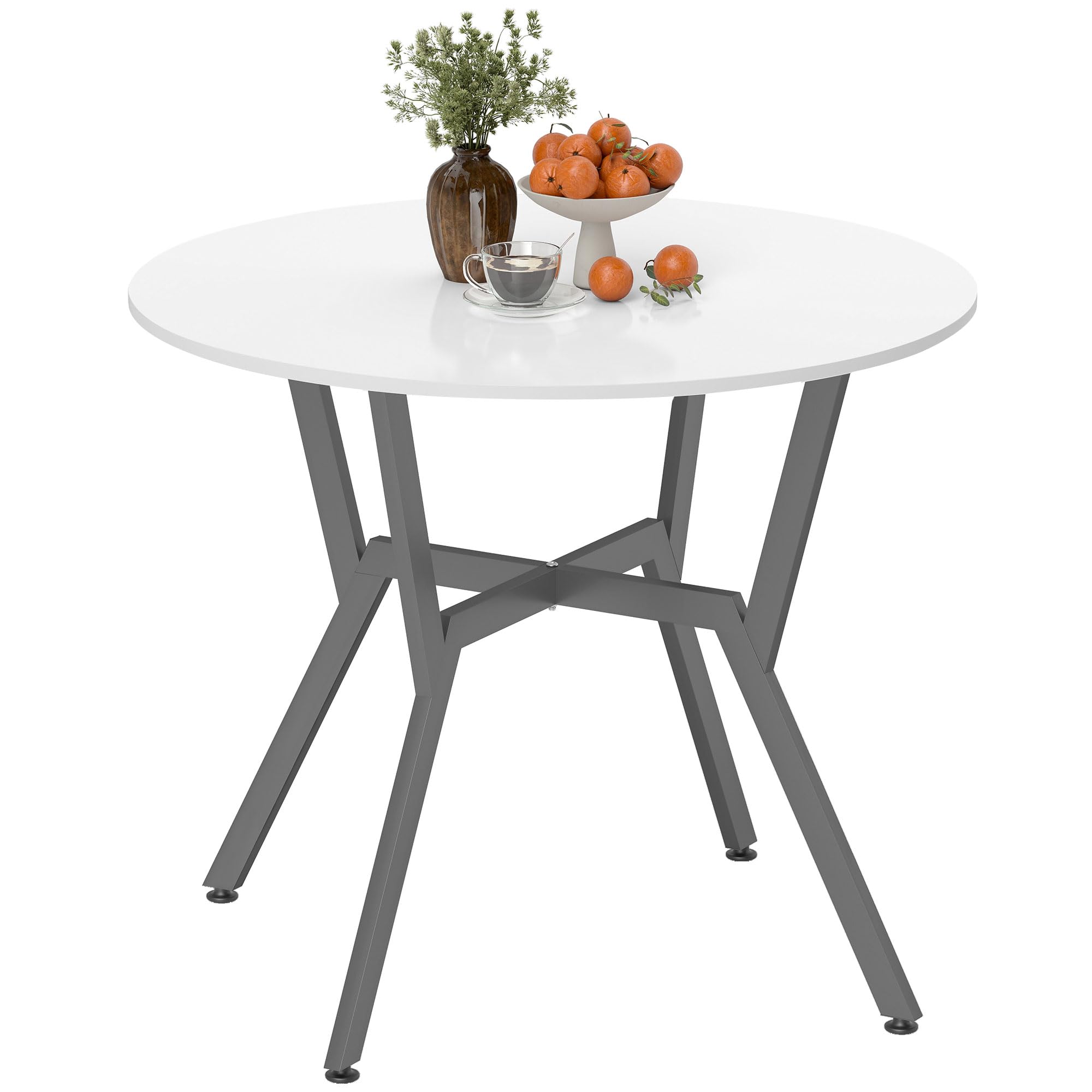Portland - Dining Table - High Gloss White Wood Effect - Small
