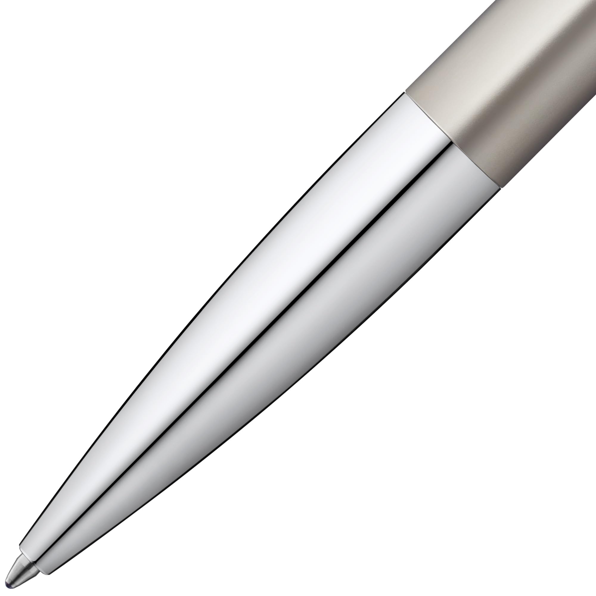 Lamy ideos 270 - Penna a sfera in ottone di alta qualità con finitura palladio con clip in acciaio inox lucido di colore argento e punta cromata, tratto M