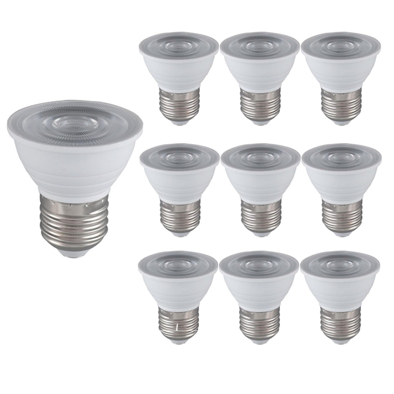 yayutelight E27 LED Spotlight Bulbs, 5W PAR16 Light Bulb 50W Equivalent,500Lm,Dimmable 10 Pack (Daylight White 6000K)