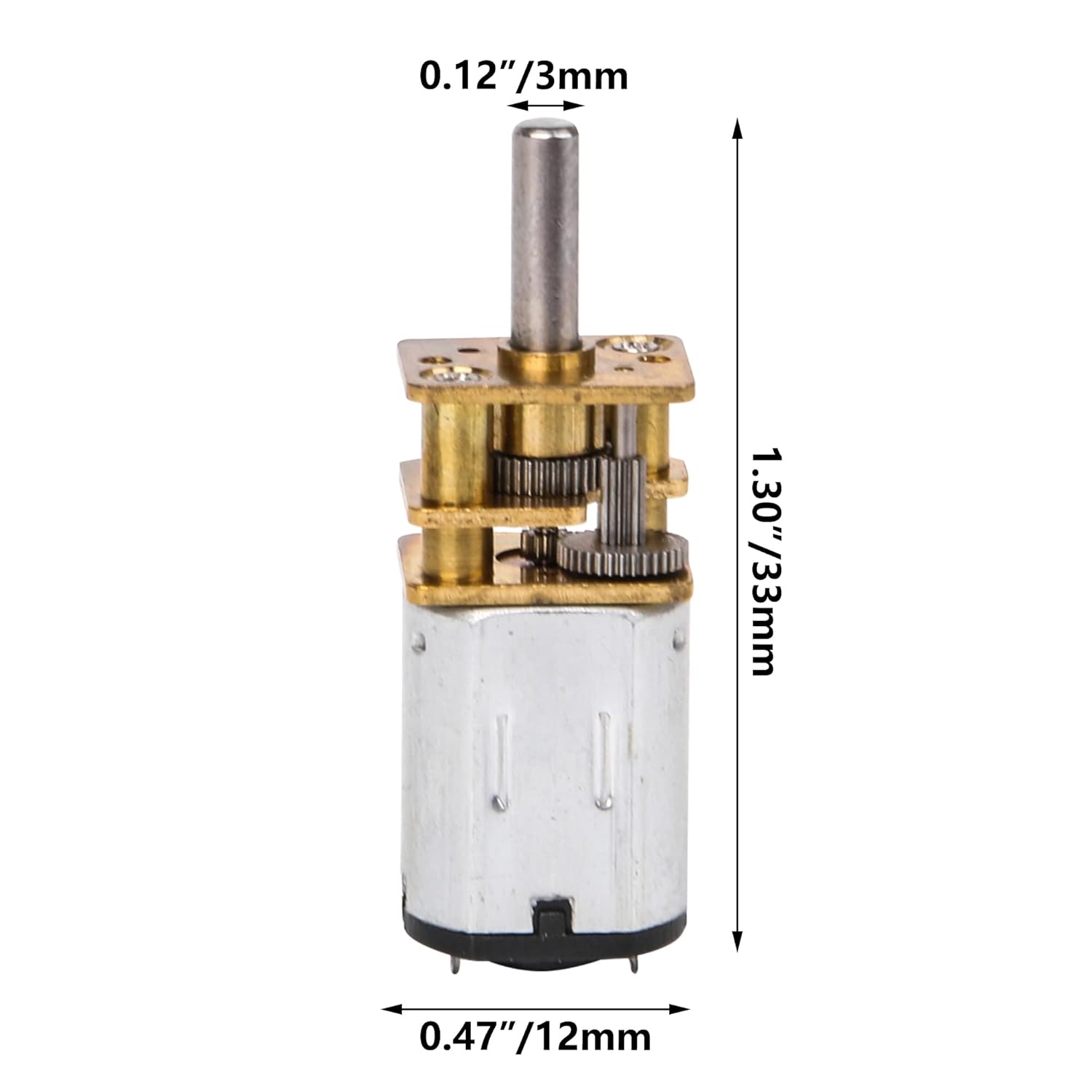 CNBTR 12mm DC Speed Reduction Gear Motor Gearwheel Replacement for GA12-N20 1000RPM Miniature Metal Electric 6V(DC1.5 to 12.0V) with 10mm Output Shaft Set of 10