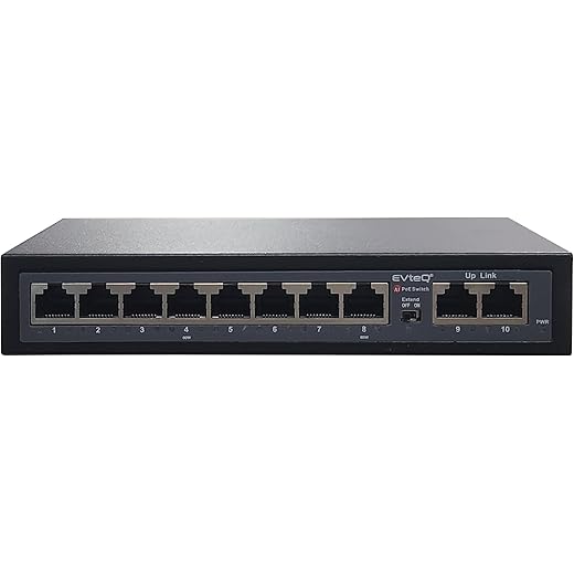 EVteQ 10 Ports PoE Switch 30W