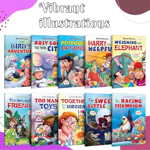 Image of Educational Story Book Collection Pack 2 : Kid's First Library Set | Story Books for Preschoolers, 10 Educational Picture Books for Kids