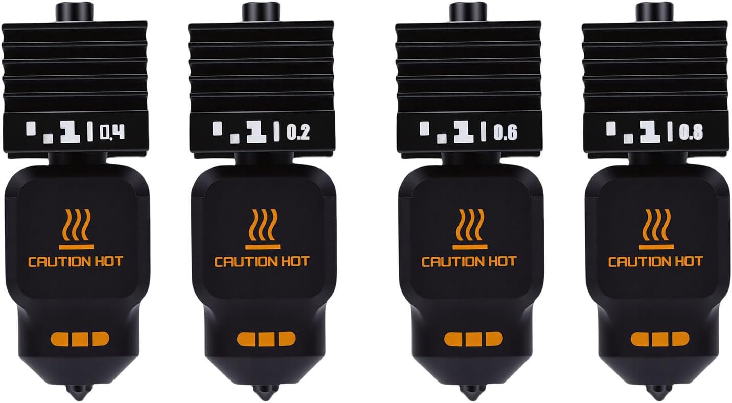 Hardened Steel Hotend Set with Silicone Sleeve for 3D Printer 0.2 0.4 0.6 0.8MM High Performance Proof Design for Precise Extrusion and Fast Printing