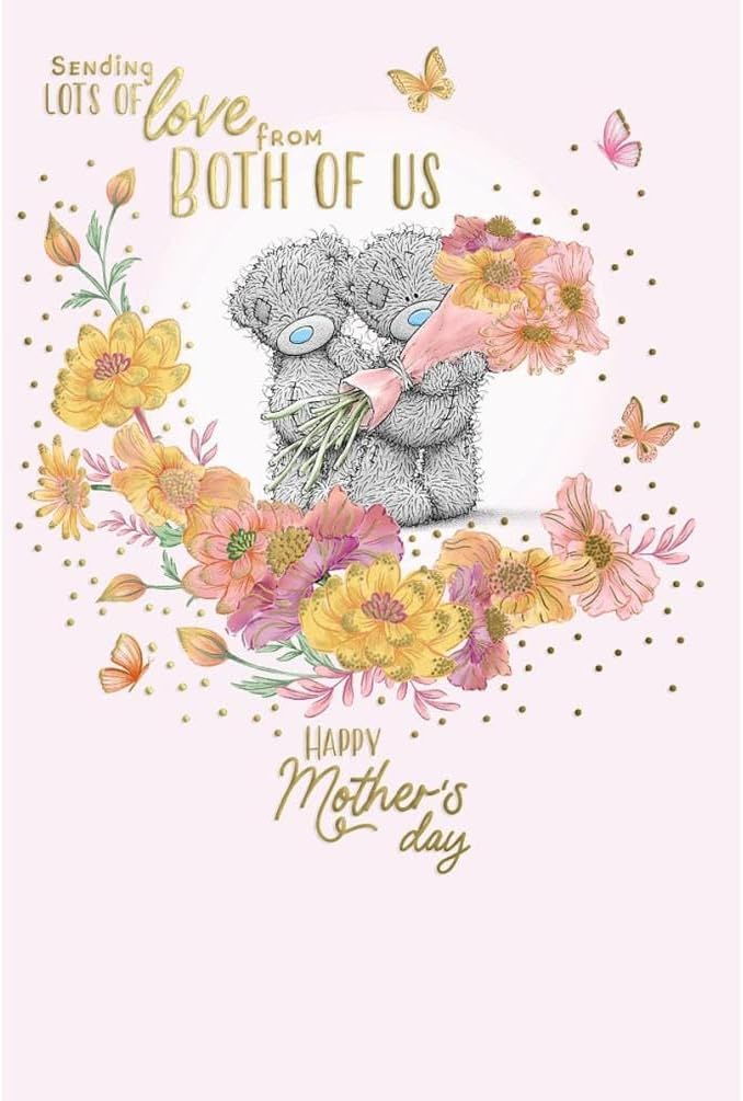 Me to You Tatty Teddy Mother's Day Card From Both Of Us 6 x 9" - Official Collection