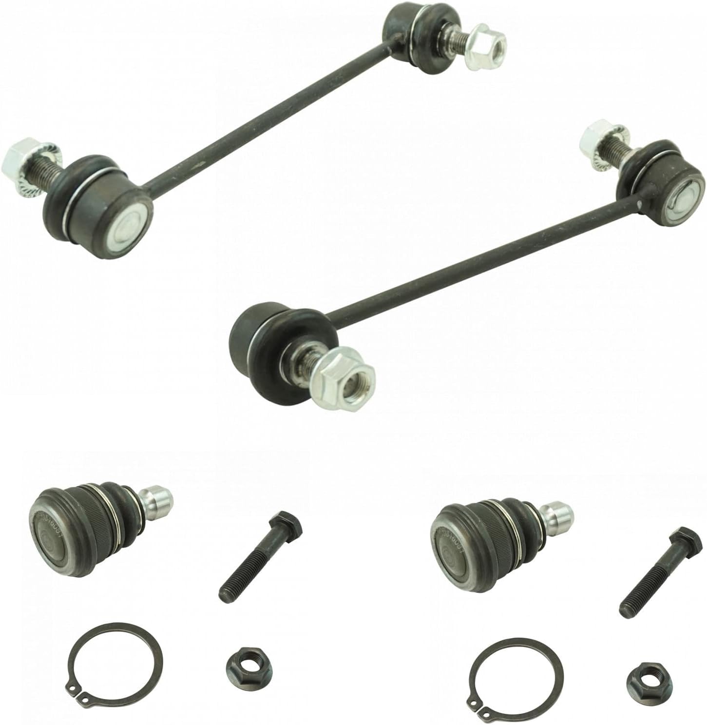 TRQ Front Suspension Kit Ball Joint Sway Bar Stabilizer Link Compatible with 2010-2013 Kia Soul