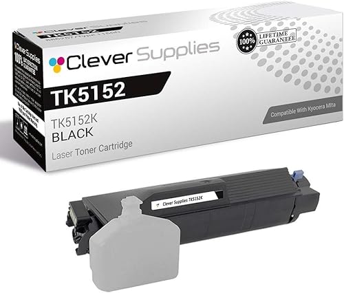 Clever Supplies CS - Cartucho de tóner compatible con Kyocera-Mita TK5152 TK5152K negro ECOSYS M6035cidn ECOSYS M6535cidn ECOSYS P6035cdn negro