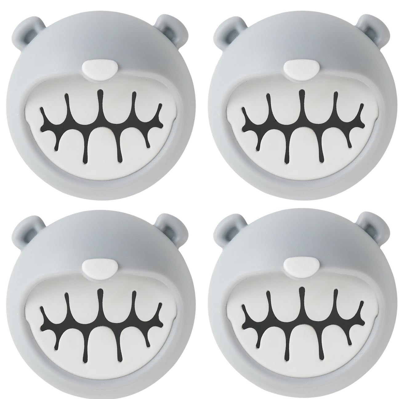 LYMYWUJIN 4 Pcs Self-Adhesive Tea Towel Holders,Wall-Mounted Cartoon Bear Bathroom Tea Towel Hooks Stick on Wall, Push in Suction Kitchen Holders for Towels,Rags,No Drilling Needed