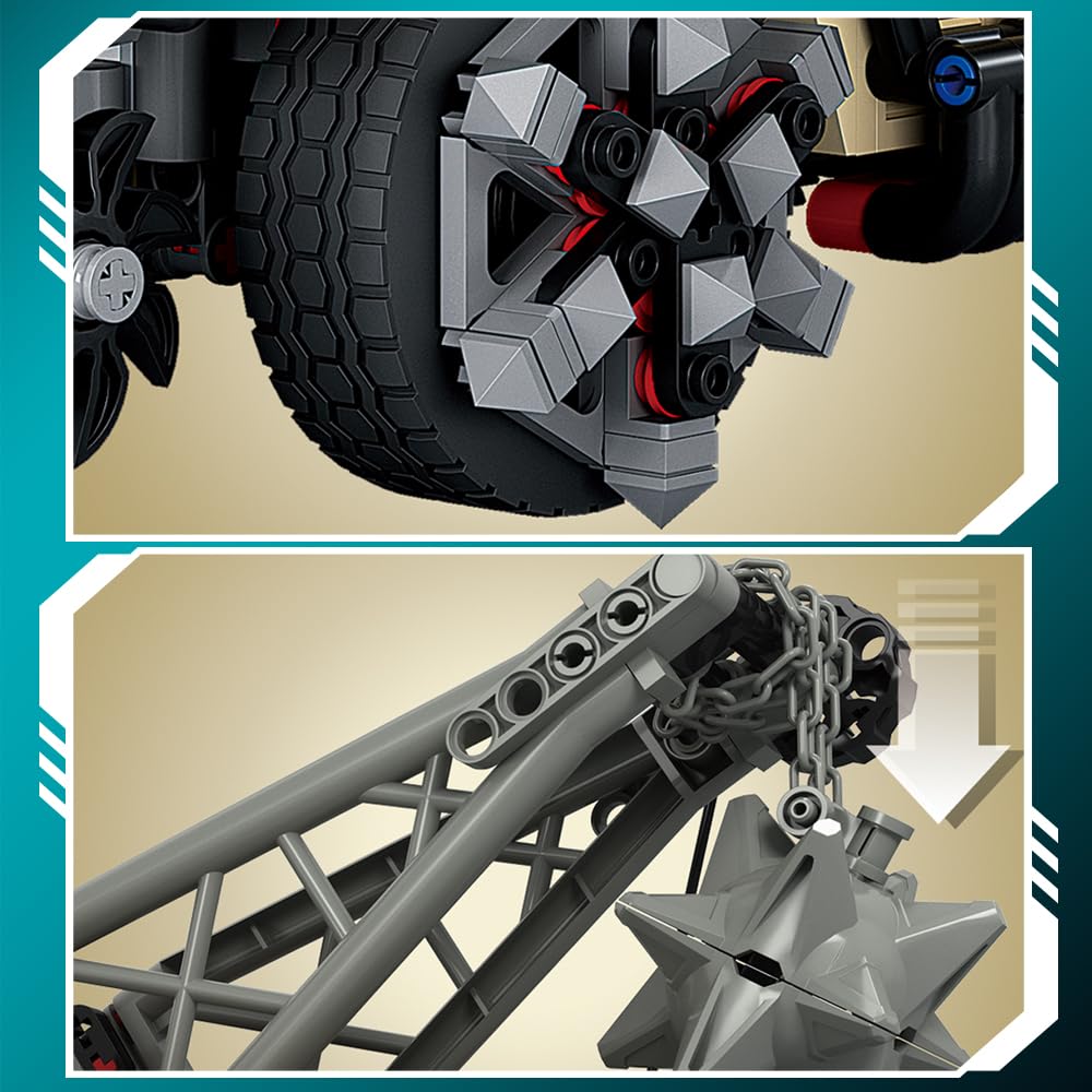 Max Hammer 2 In 1 Wüste Off Road Fahrzeug Klemmbausteine Bausatz, 2069 Teile Militärisches Humvvee Modell Bausteine Set, Jeep SUV Montage Geschenk für Fans- Hobbyisten und Erwachsene