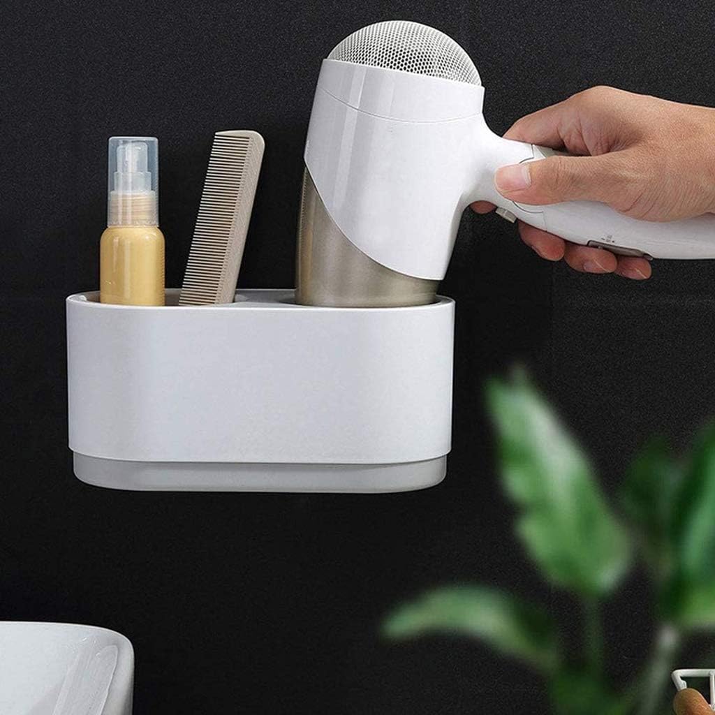 Wall Mounted Hair Dryer Home Bathroom Rack Storage Box, Toilet(Gray)