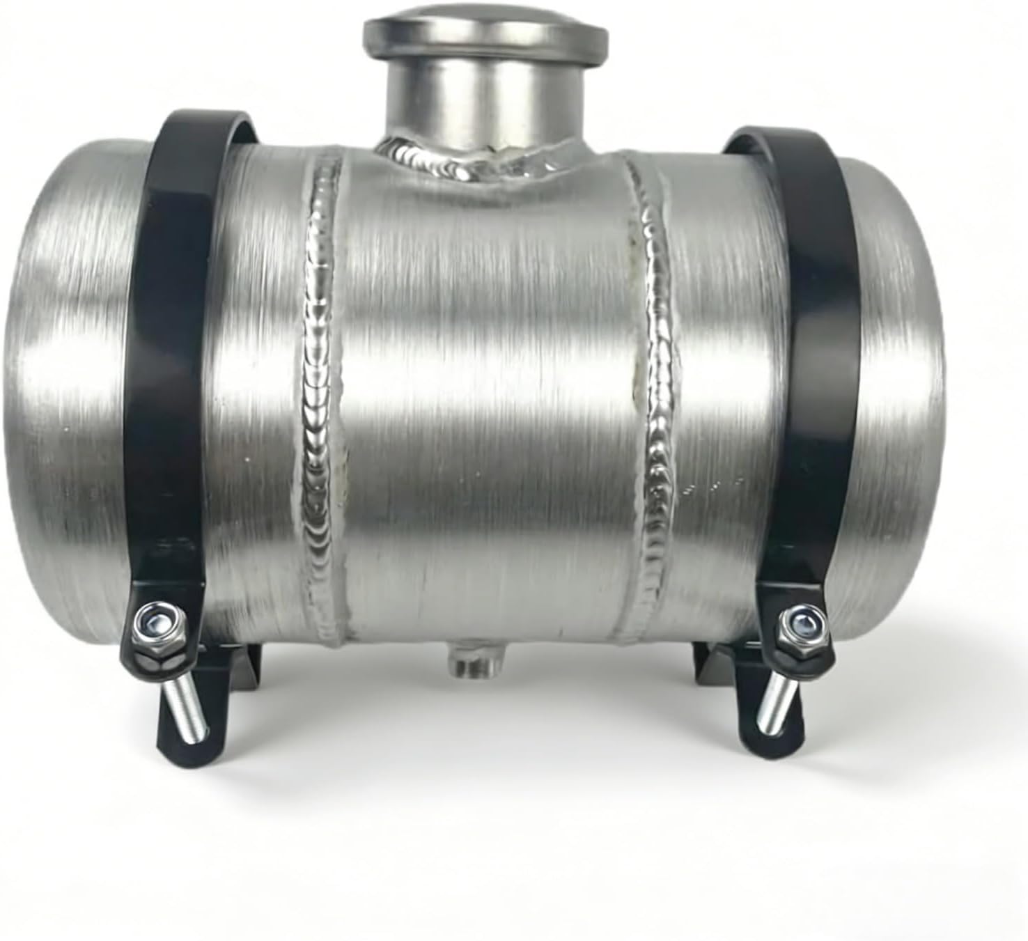 1 Gallon Spun Aluminum Gas Tank 6" x 10" Center Fill 1/4" NPT Outlet, For Mini Bike, Go kart