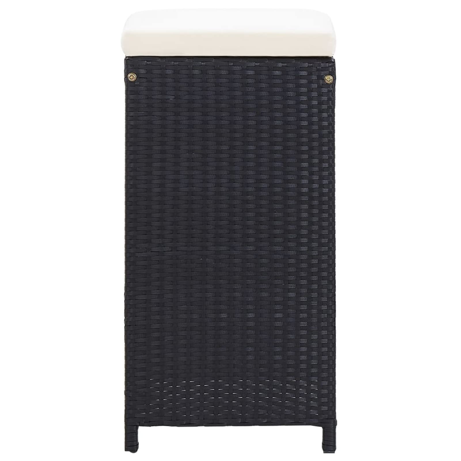 Juego de Bar de Rattan Sintético, 3 Piezas de Cristal Templado, Estructura de Acero, para Exterior, Jardín y Terraza Modelo DYEEG-FN-49560ES