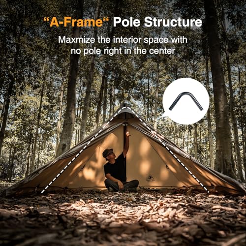 Carpa tipi impermeable para 2 personas ONETIGRIS miniatura 3