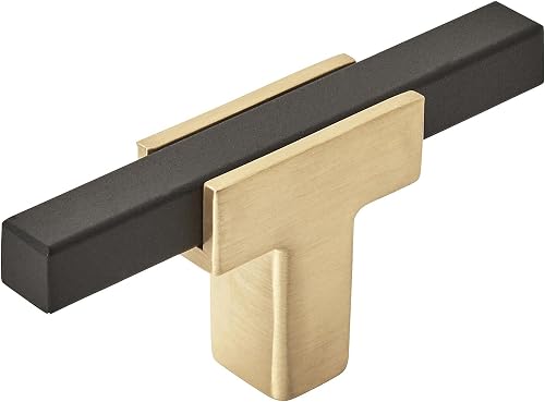 Amerock BP67BGLMB - Pomo para puerta de armario de cocina o cajón | Oro cepillad