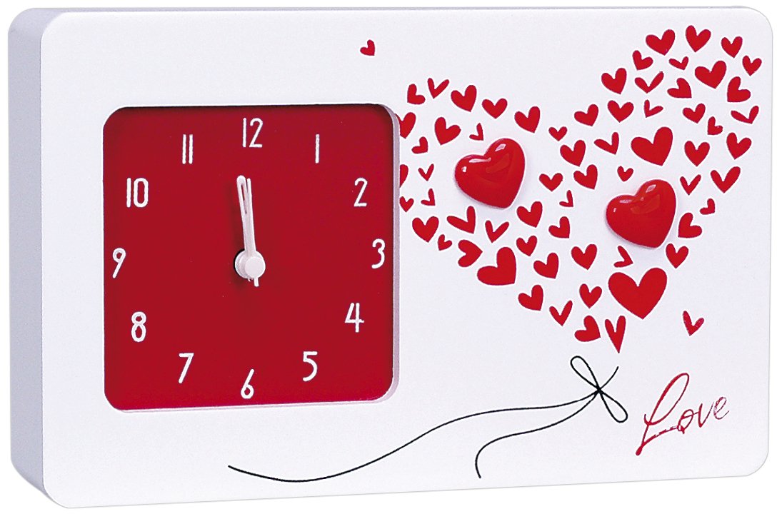 Zep Mara Alarm Clock, Wood, White, 19 x 13 x 4.5 cm