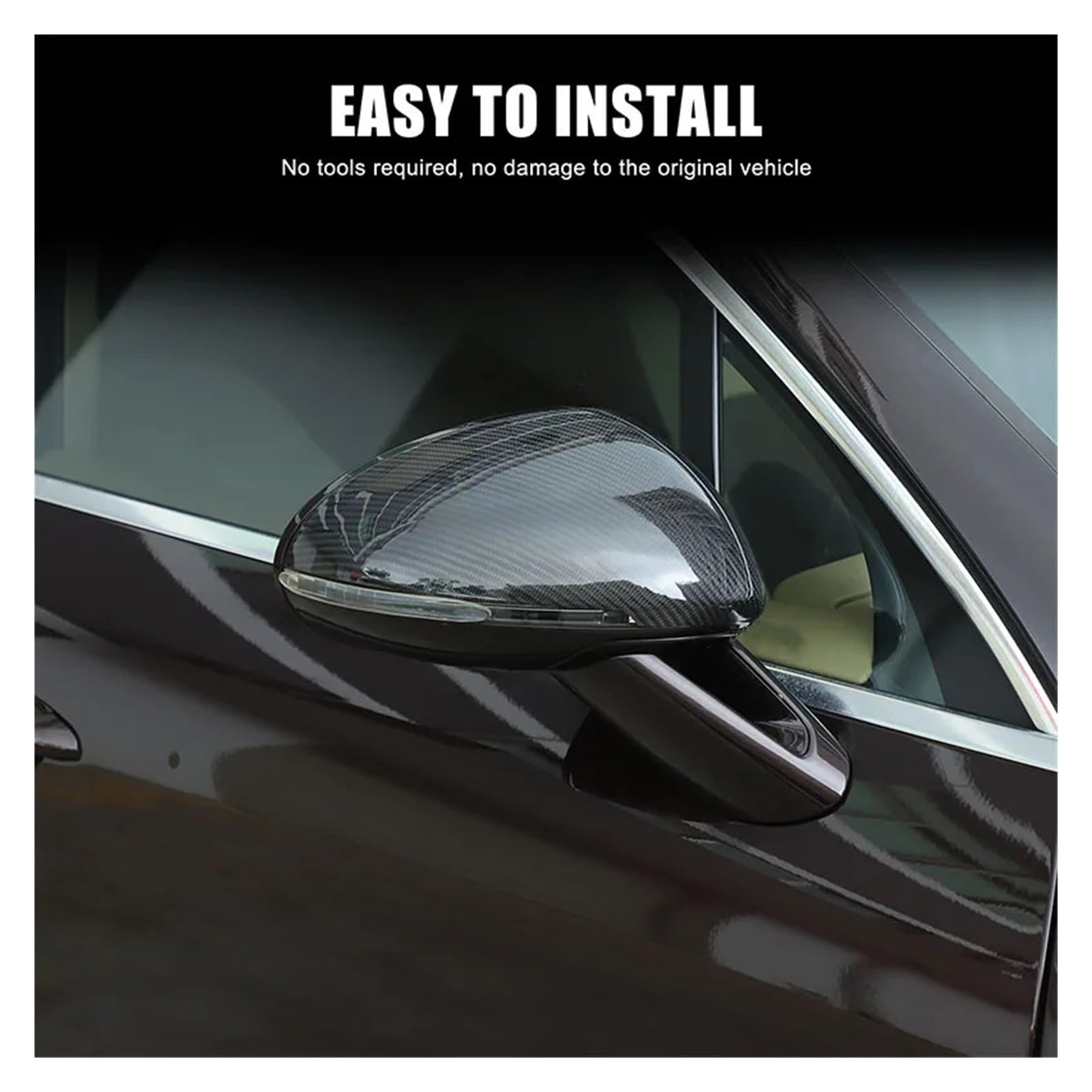 Carbon Fiber Outside Rearview Mirror Protective Cover Sticker Compatible for Porsche Macan 2011-2021 Car Exterior Accessories Red — view 7