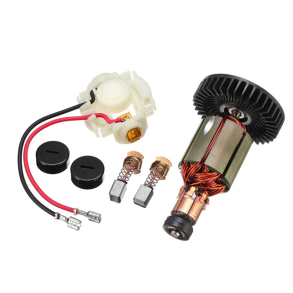 SUCAN 2pcs Kohlebürste + Bürstenhalter + 2pcs Kappen + Anker für Makita CB430 BGA450 BGA452 DGA452
