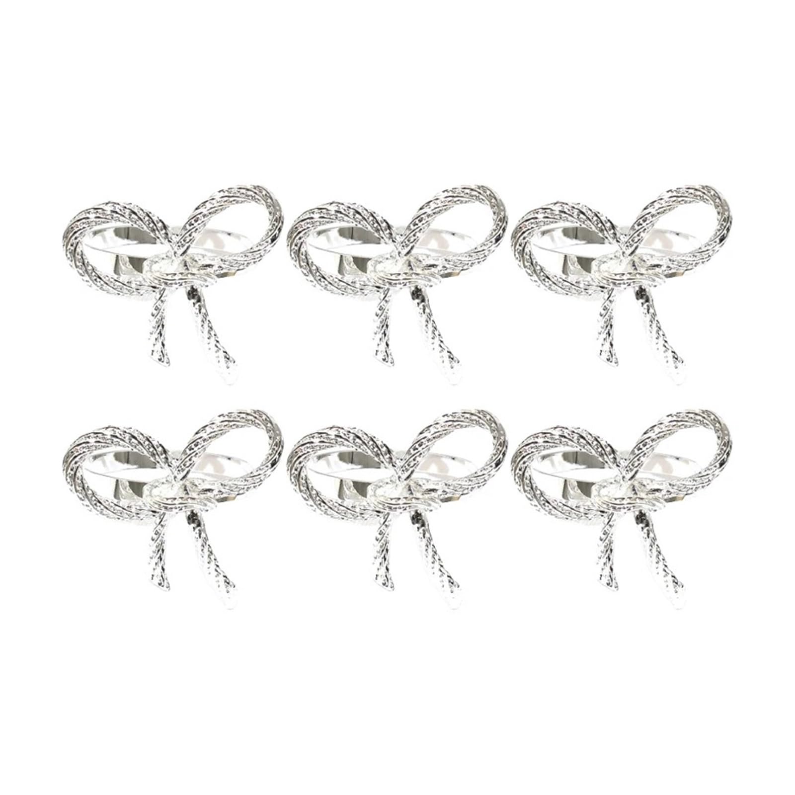 10PCS Metal Napkin Rings Set Elegant Wedding Table Decor for Bride Groom Party Favor