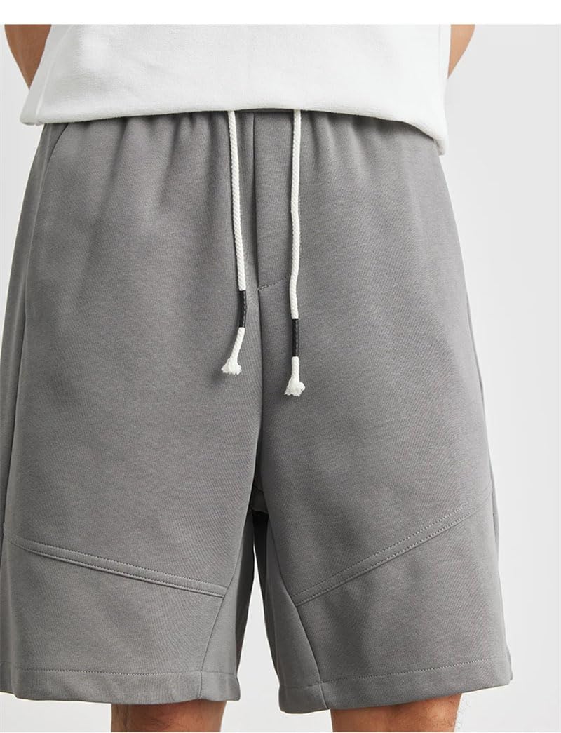 Herren-Shorts, lockere, gerade Shorts, Fitness, Outdoor-Sporthose, solide Lauf-Trainingshose
