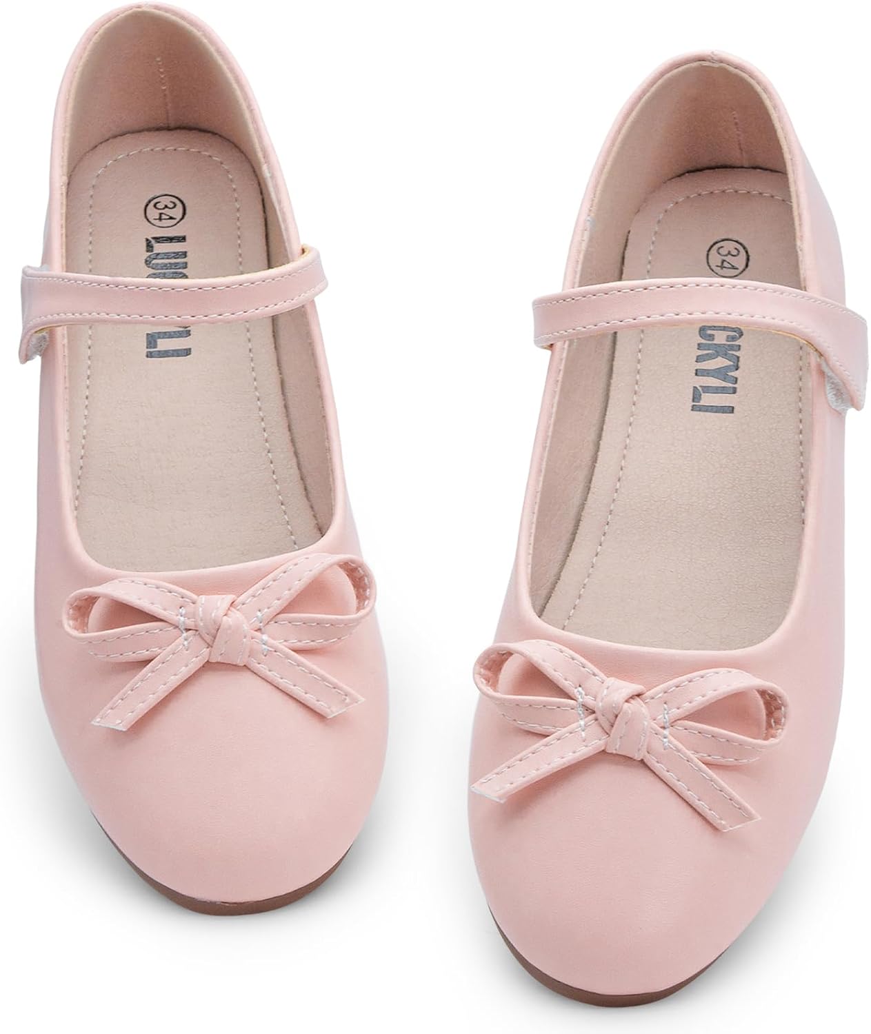 LUCKYLI Girls Dress Shoes Mary Jane Flats for School Party Flower Girl