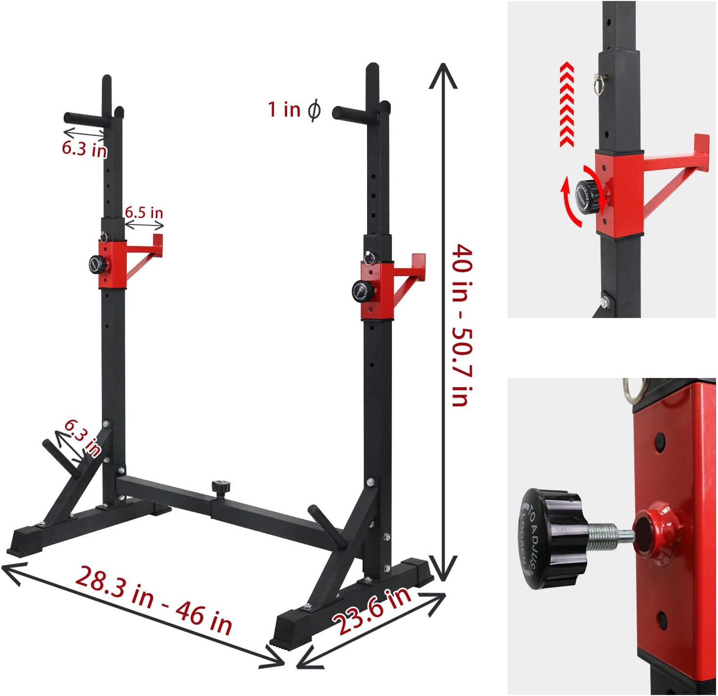 PLKO Multi-Function Squat Press Barbell Rack Stand, Height Adjustable Barbell，Max Load 550lbs,Fitness Exercise Equipment Home Gym