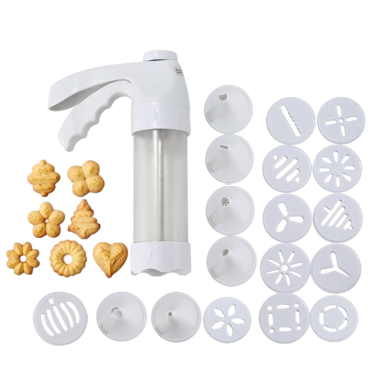 Cookie Maker,Stainless Steel Kitchen Baking Stamp,Sugar Cookie Press Dough Stamp Set | for Dough Pizzelle Pastry Cake Dessert Family Home Cooking Baker