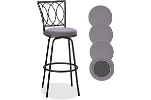 4PCS Round Bar Stool Covers Grey