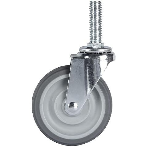 Miniatura 10 de Finnhomy Ruedas giratorias de 3 pulgadas, juego de 4 ruedas de vástago roscado de alta resistencia de 38 pulgadas - 16 x 1-12 ruedas giratorias de