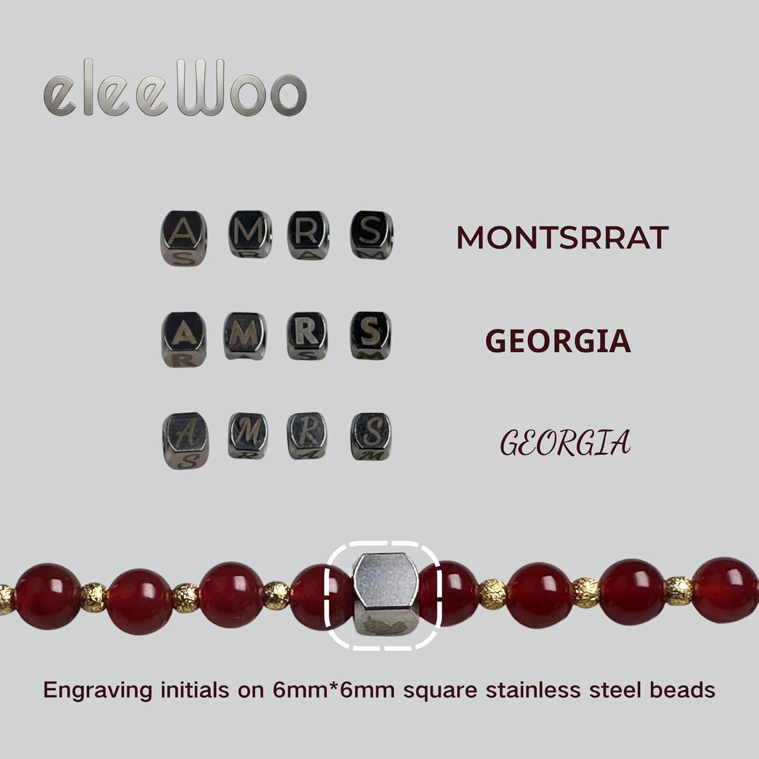 Personalized 6mm Natural Crystal Stone Choker Necklace for Men Women | Custom Engravable Initial Bead | Healing Jewelry Gift for Birthday Anniversary, 19.5" - Image 8