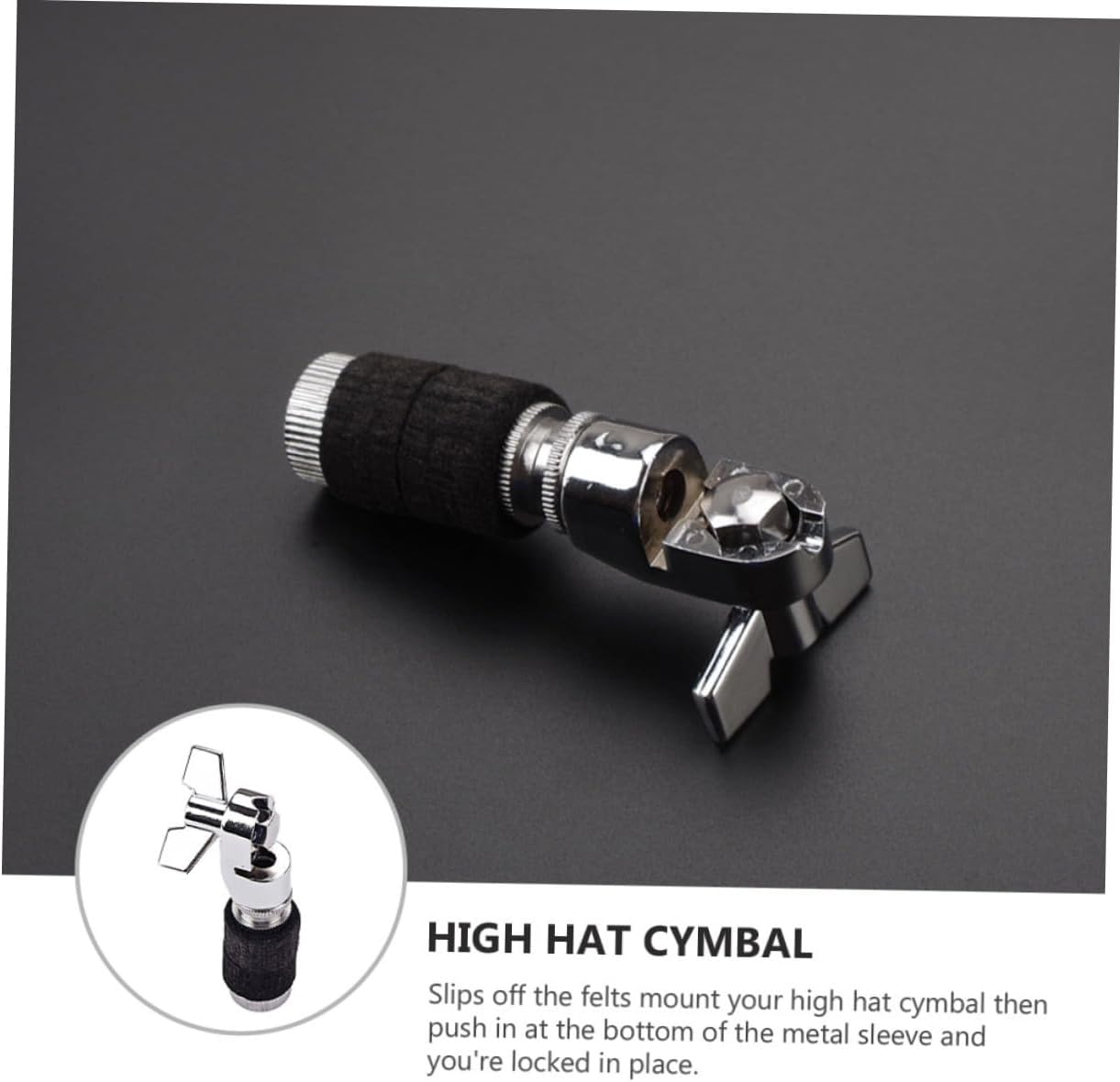 Hi-hat Cymbal Clutch Durable Silver and Black Drum Accessory Easy Install Wear Resistant Design for Percussion Instruments for Standard Hi-hat Stands