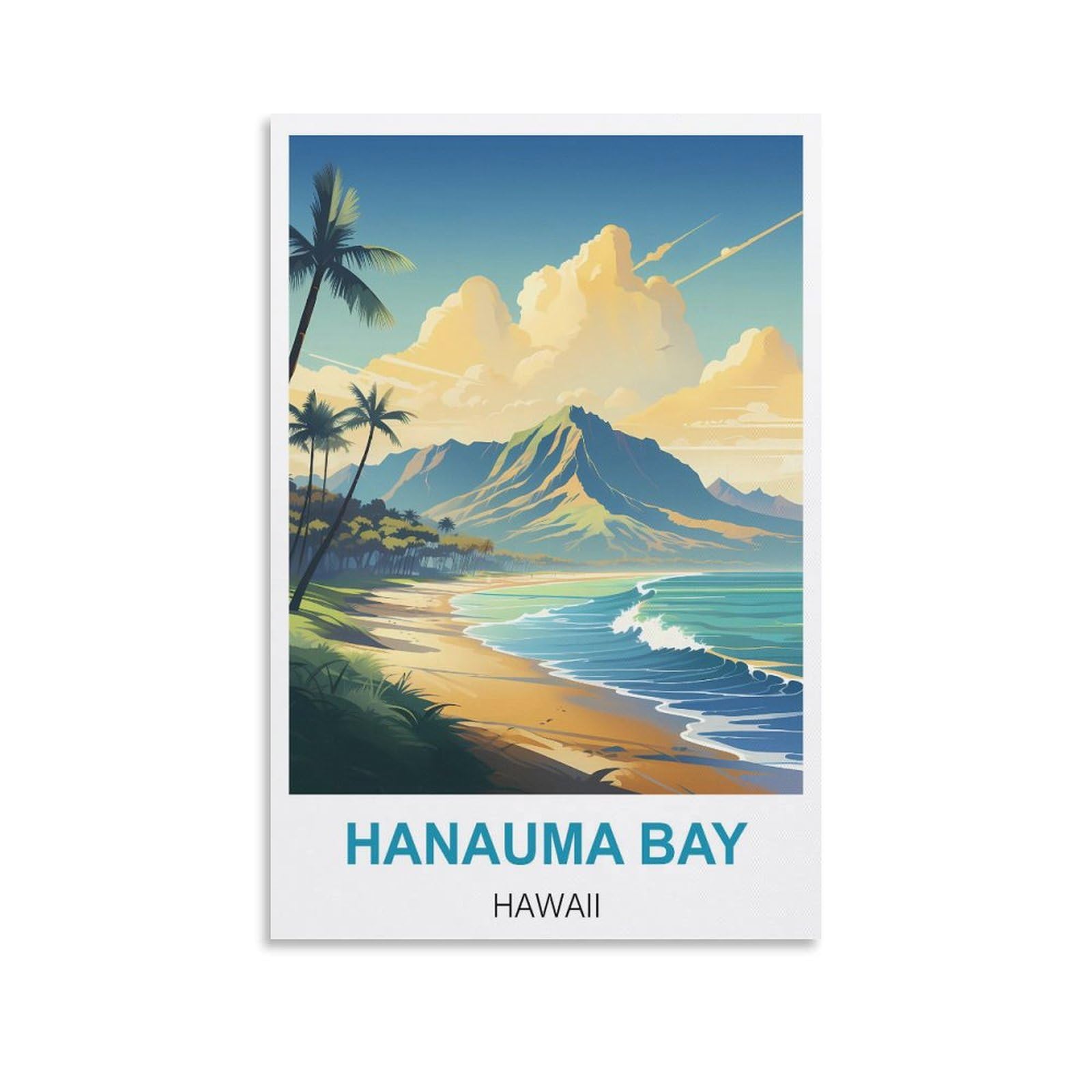 Vintage Metal Tin Sign Funny,Hanauma Bay Hawaii,Vintage Plaques Poster Plaque Decor Retro Posters Gallery Wall Art Print 30x40cm