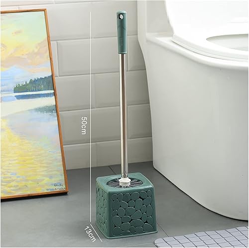 Miniatura 9 de Juego de escobilla de inodoro para montar en la pared, cepillo de limpieza para el hogar con base de lavado, cepillo de inodoro sin ángulo muerto,