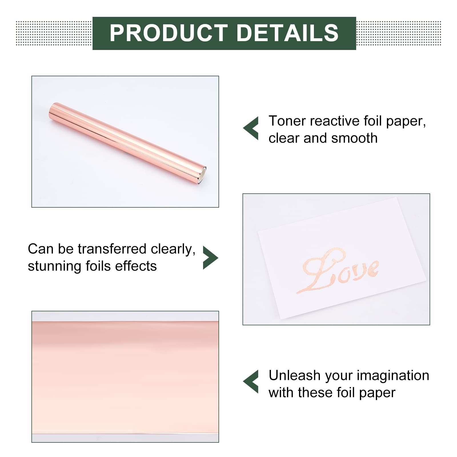 Feuille De Transfert Toner Or Métallique 5M - Papier Transfert Laser DIY Pour Cartes, Cuir Et Scrapbooking