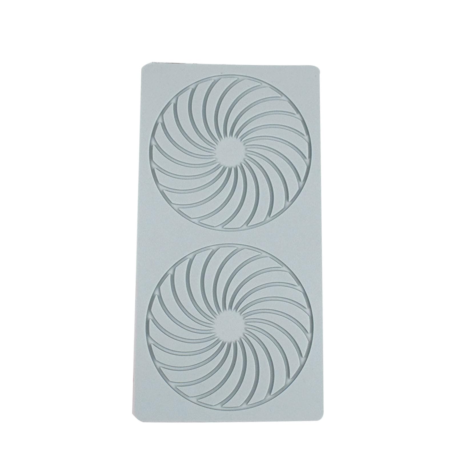 MALSSE Silicone Mold Spirals Flipping Cake Mold Cupcake Fondant Lace Pad Embossing-Mat Spirals Fondant Cake Decorating Flower Lace Pad