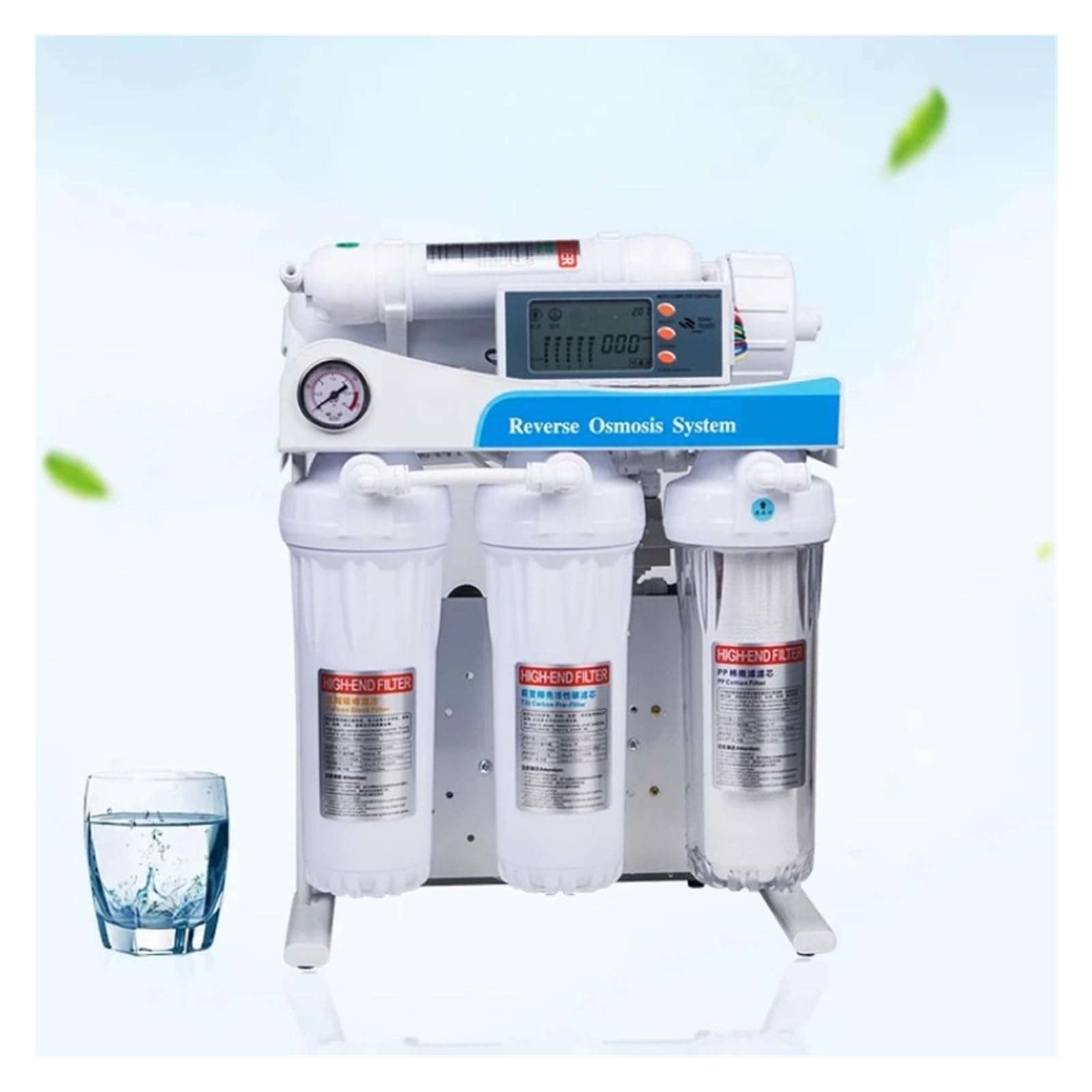 600G/800G Ro Umkehrosmose-Filtersystem Aquarium Smart Auto Wasserfiltersystem Stufe 5 Mit starker Reinigungseffizienz(Rack mounted 400G)