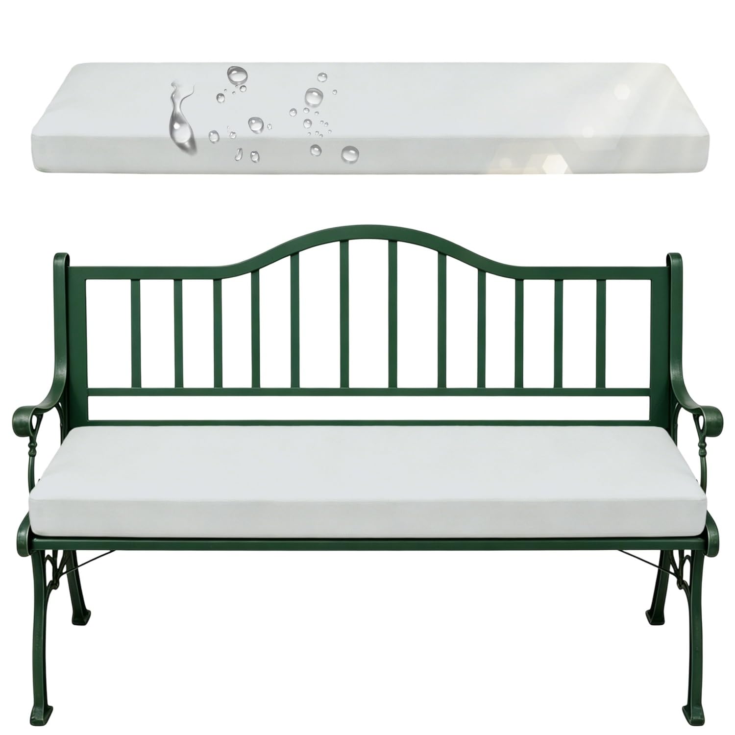 Coussin de Jardin Blanc Amovible pour Salon de Jardin d'Été
